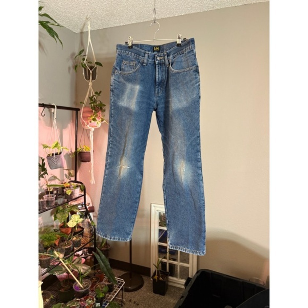 Lee‎ Fleece Lined Jeans Mens 31x30 Blue Relaxed Fit Denim Workwear Winter Pants